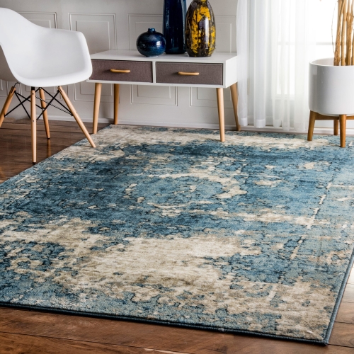 Vintage Fancy Blue Rug