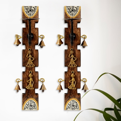 Wooden Wall Candle Holder